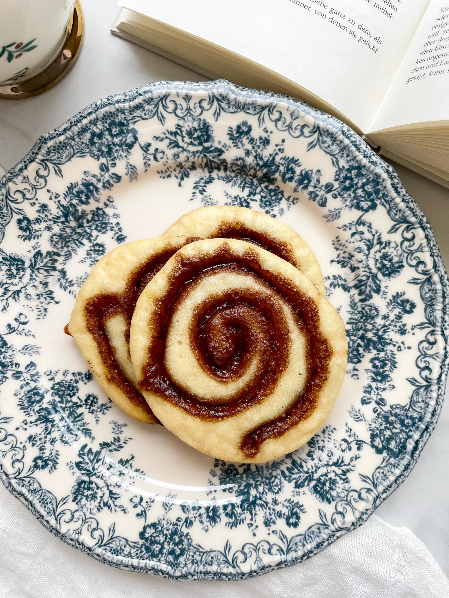 Cinnamon Swirl Pancakes with Cream Cheese Frosting