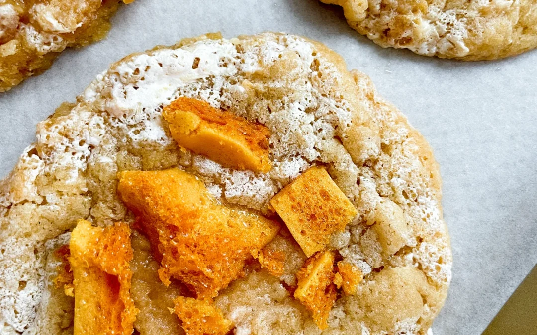 Honeycomb Apricot Marshmallow Fluff Cookies