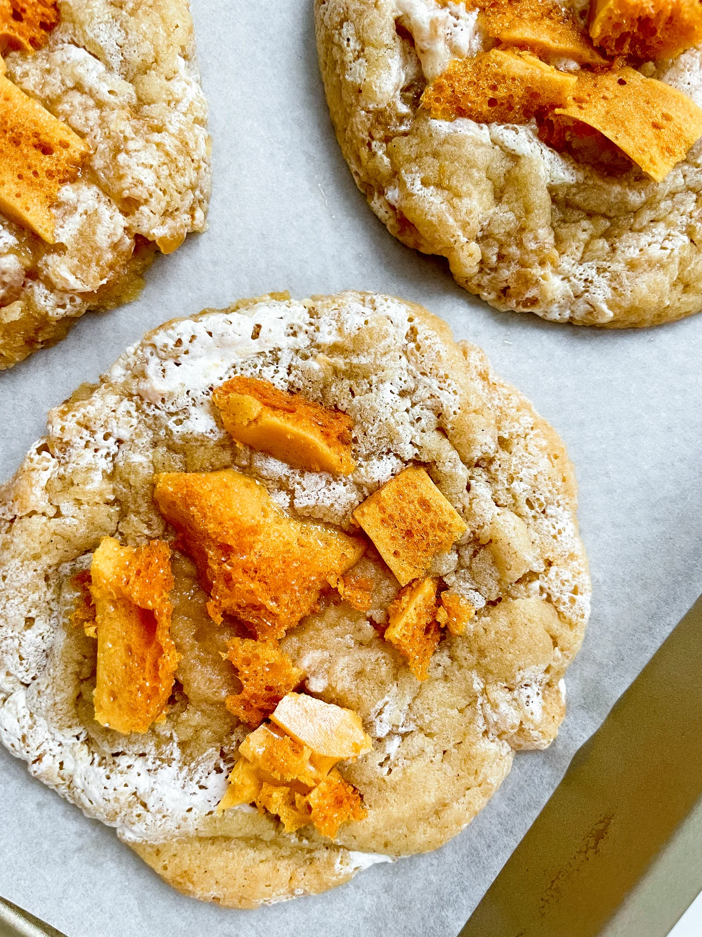 Honeycomb Apricot Marshmallow Fluff Cookies