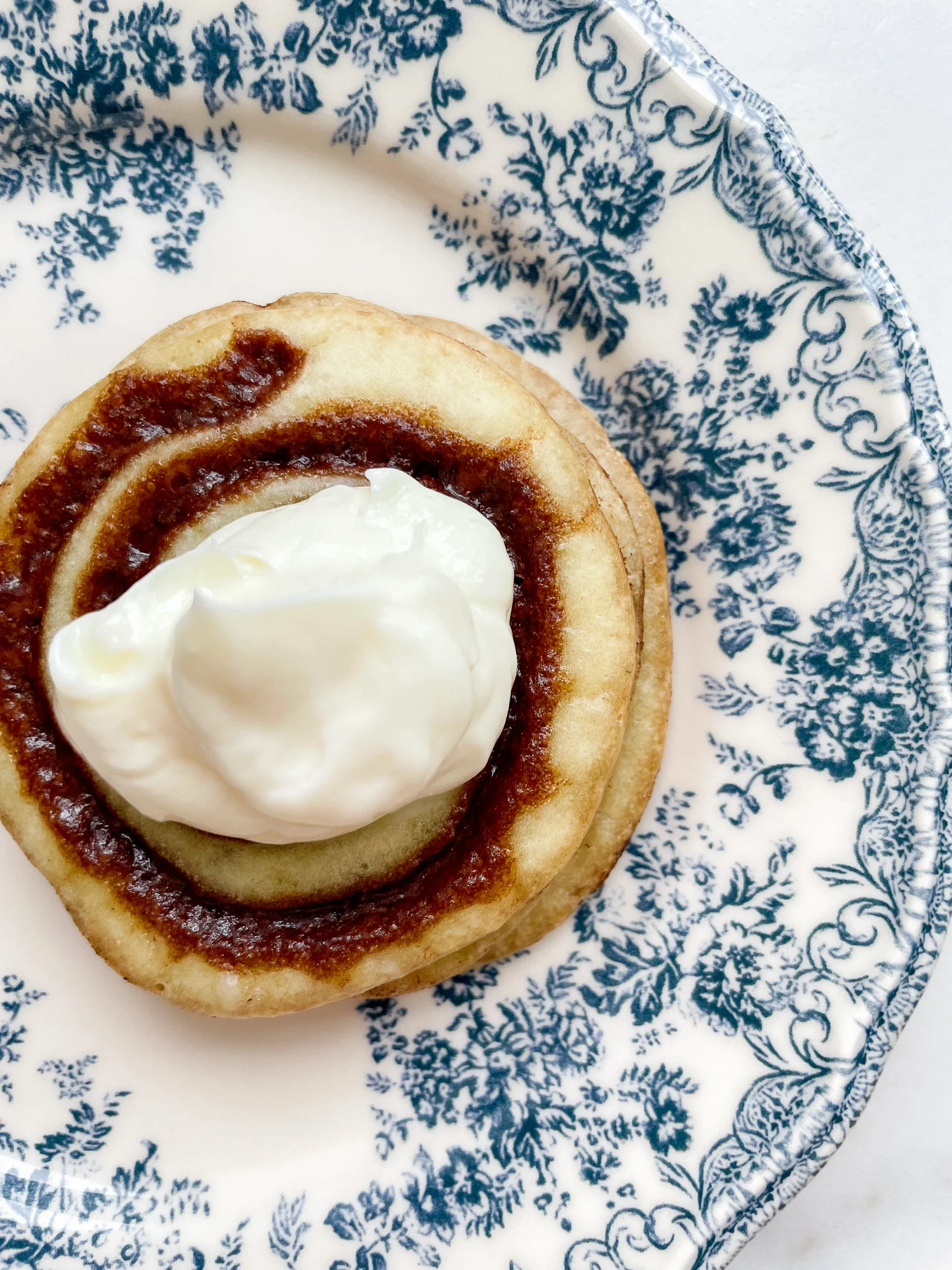 Cinnamon Swirl Pancakes with Cream Cheese Frosting