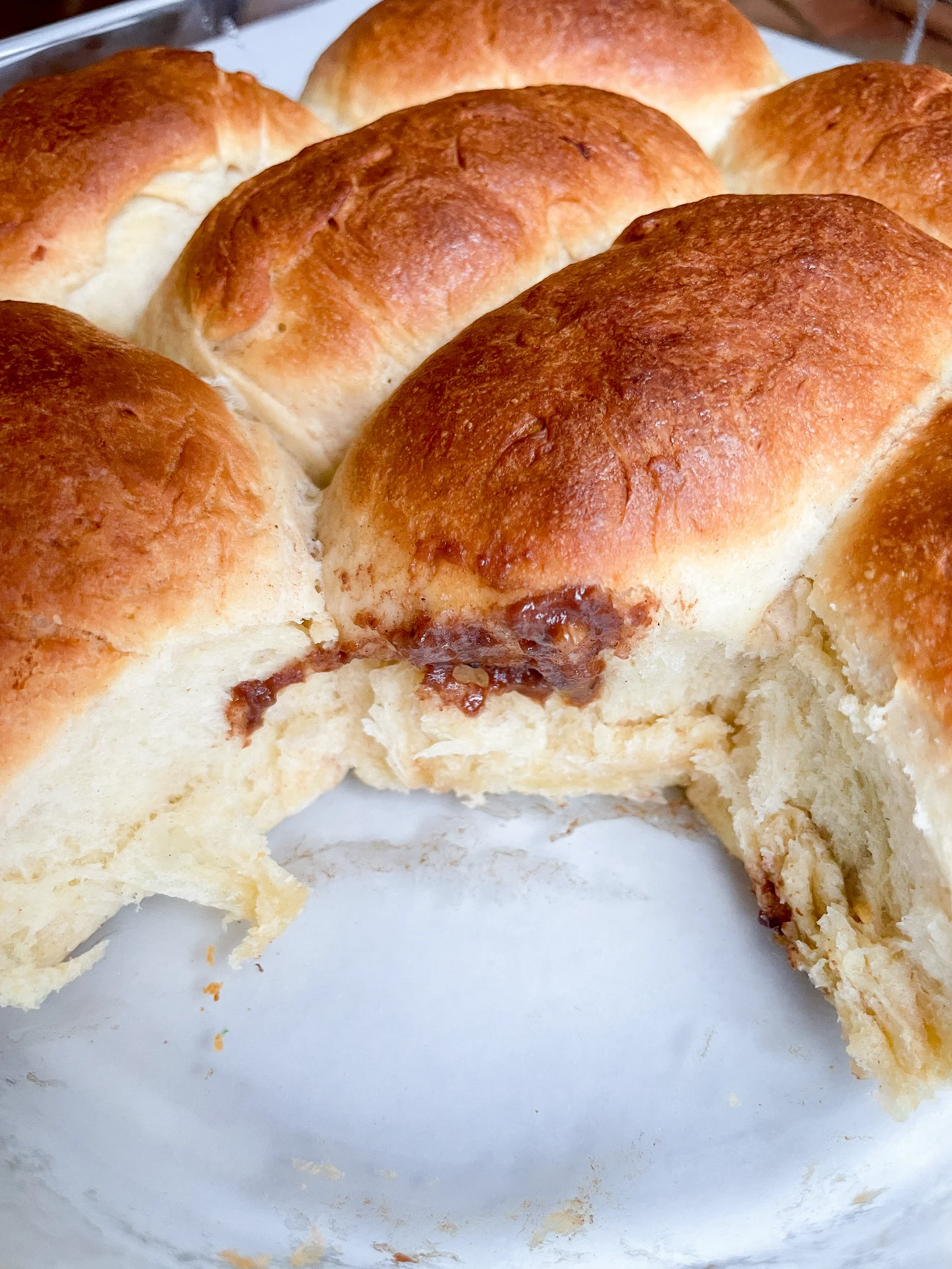 Milk Buns with Gingerbread Filling