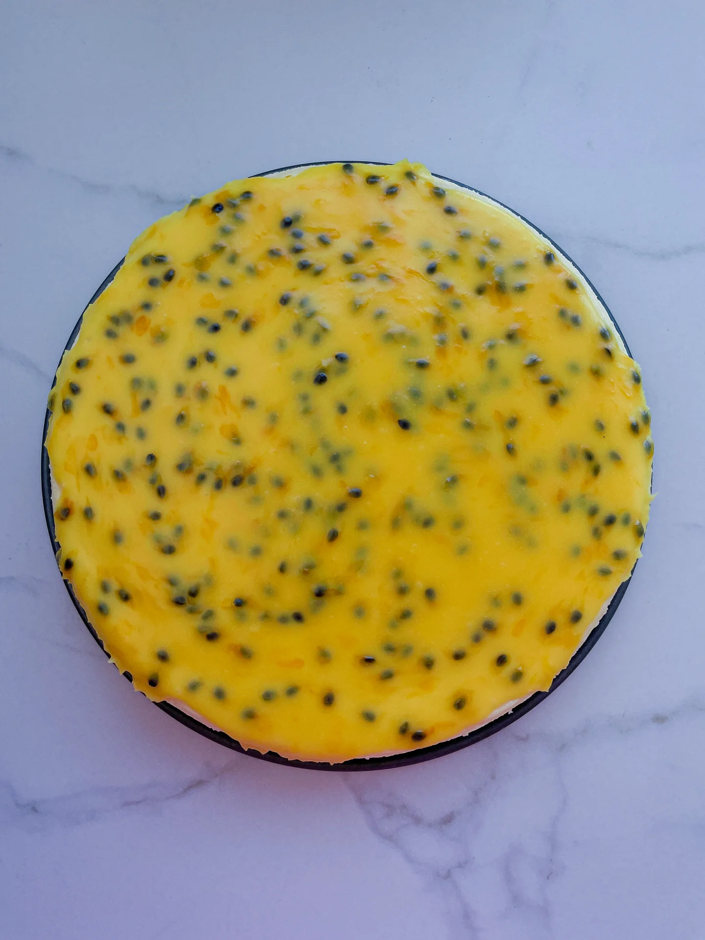 Creamy Passionfruit Curd Cheesecake