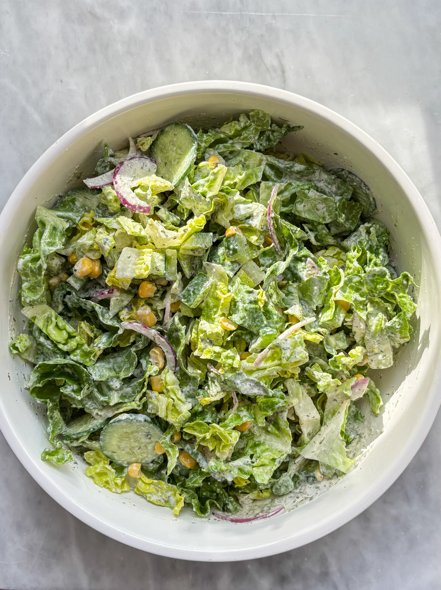 Crunchy Tortilla Blackened Chicken Bowl with Ranch Dressing