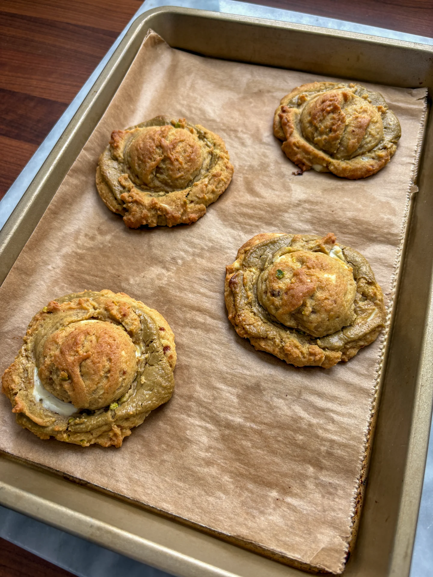 Pistachio White Chocolate Cookies