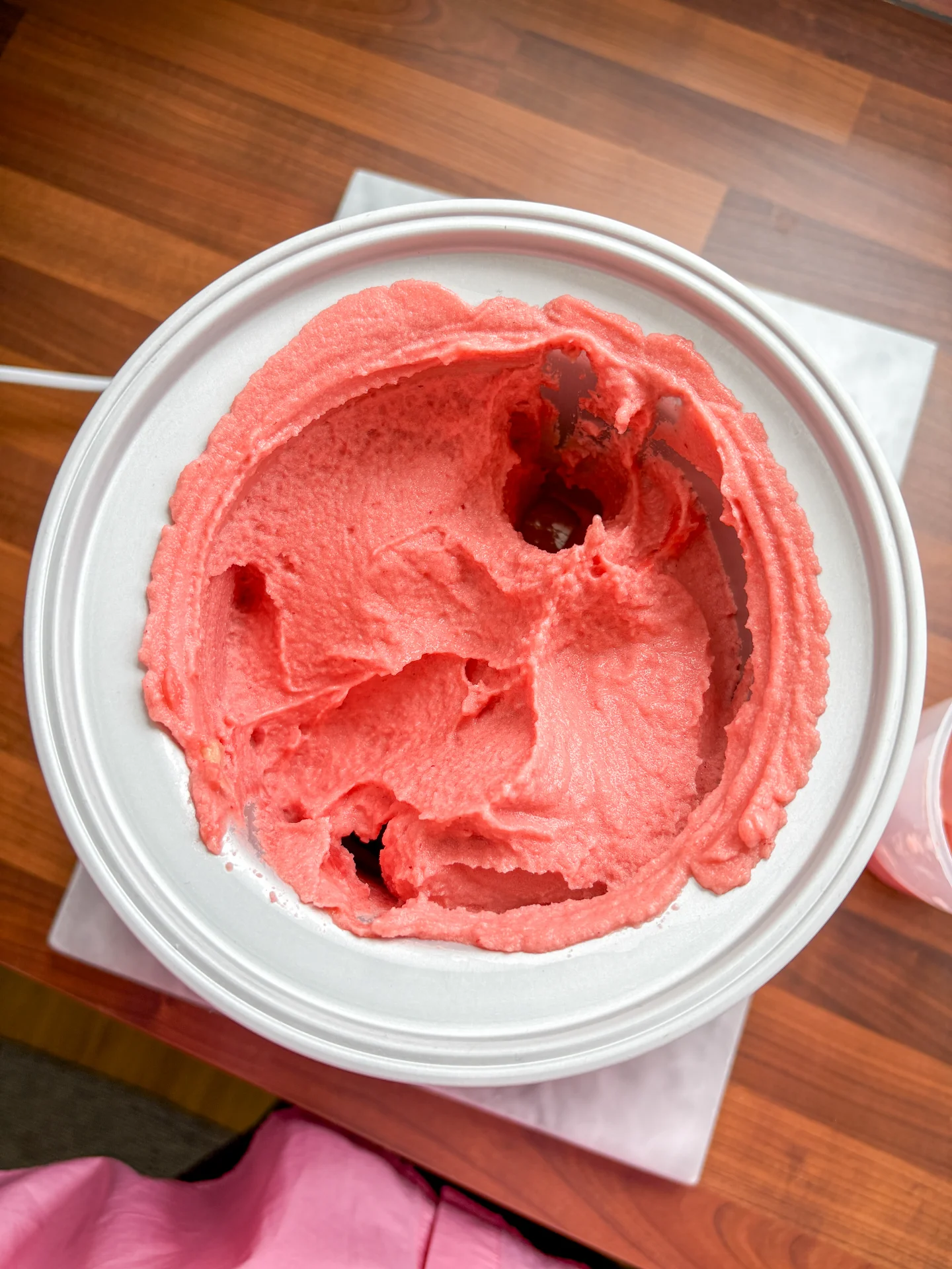 Peach Strawberry Sorbet