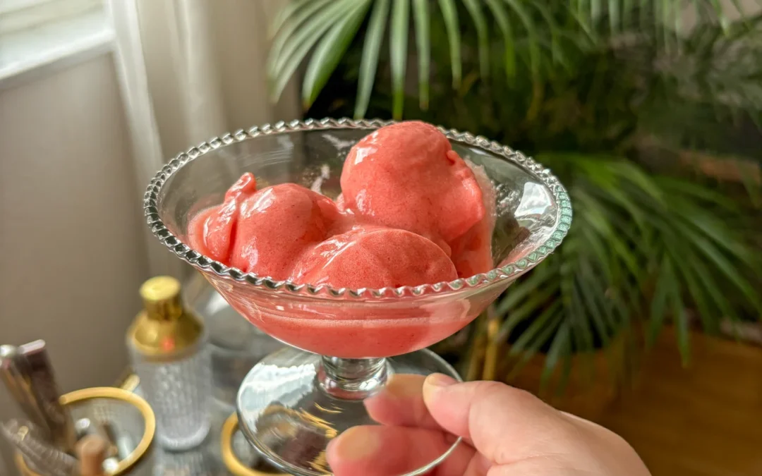 Peach Strawberry Sorbet