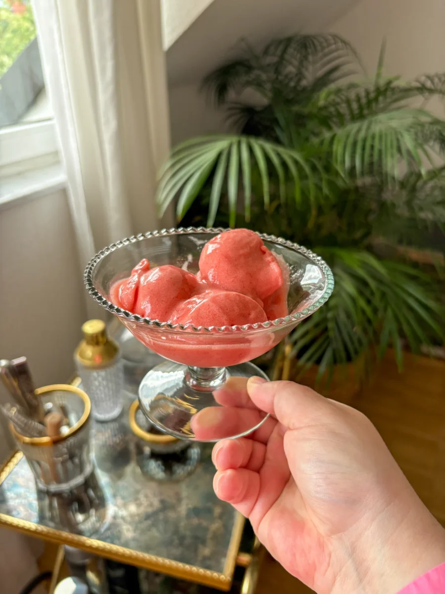 Peach Strawberry Sorbet