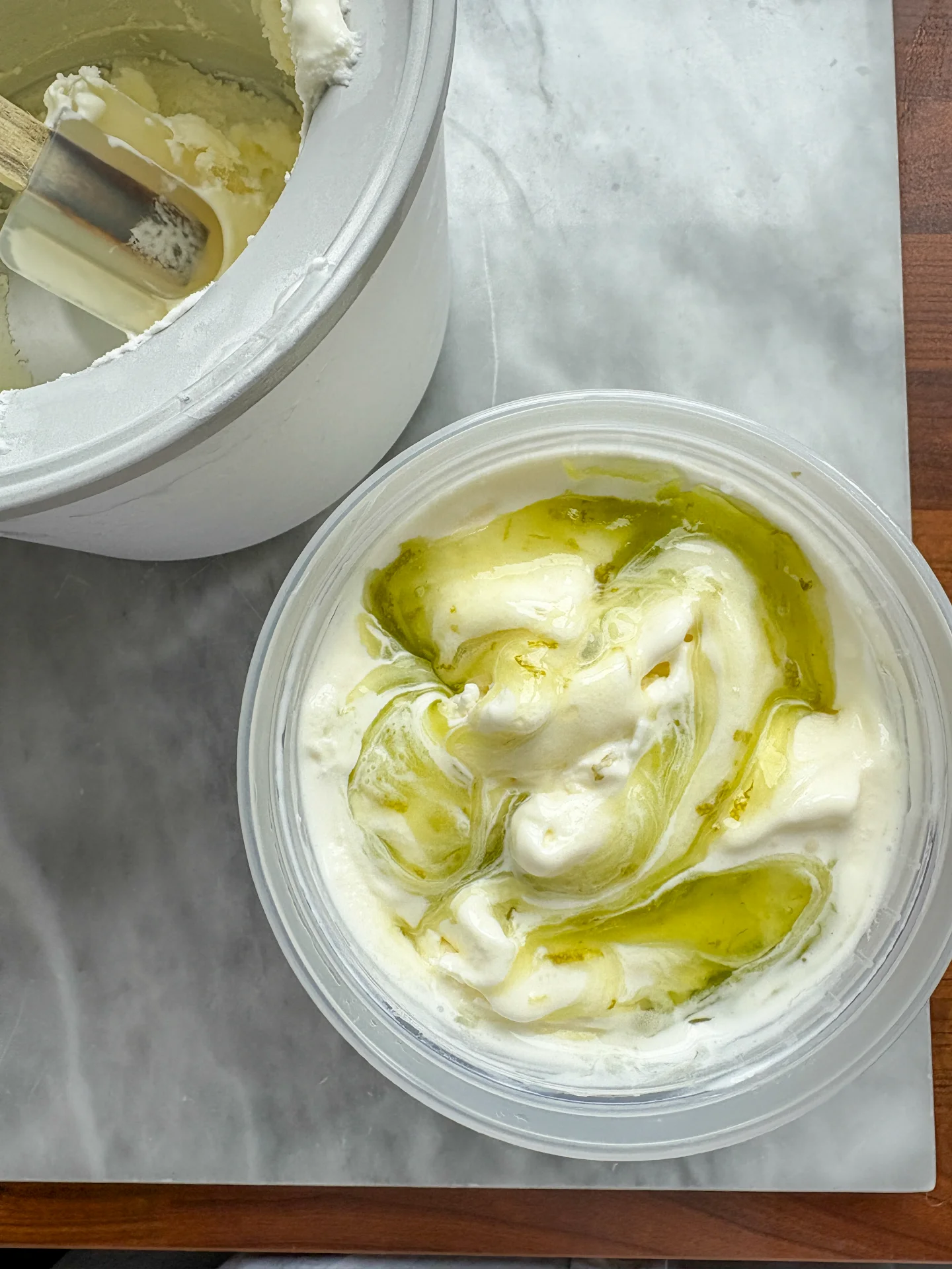 Yogurt Lime Swirl Ice Cream