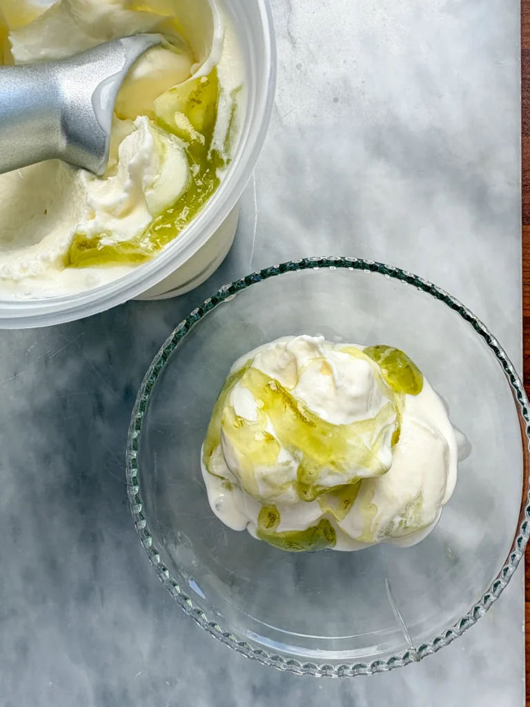 Yogurt Lime Swirl Ice Cream