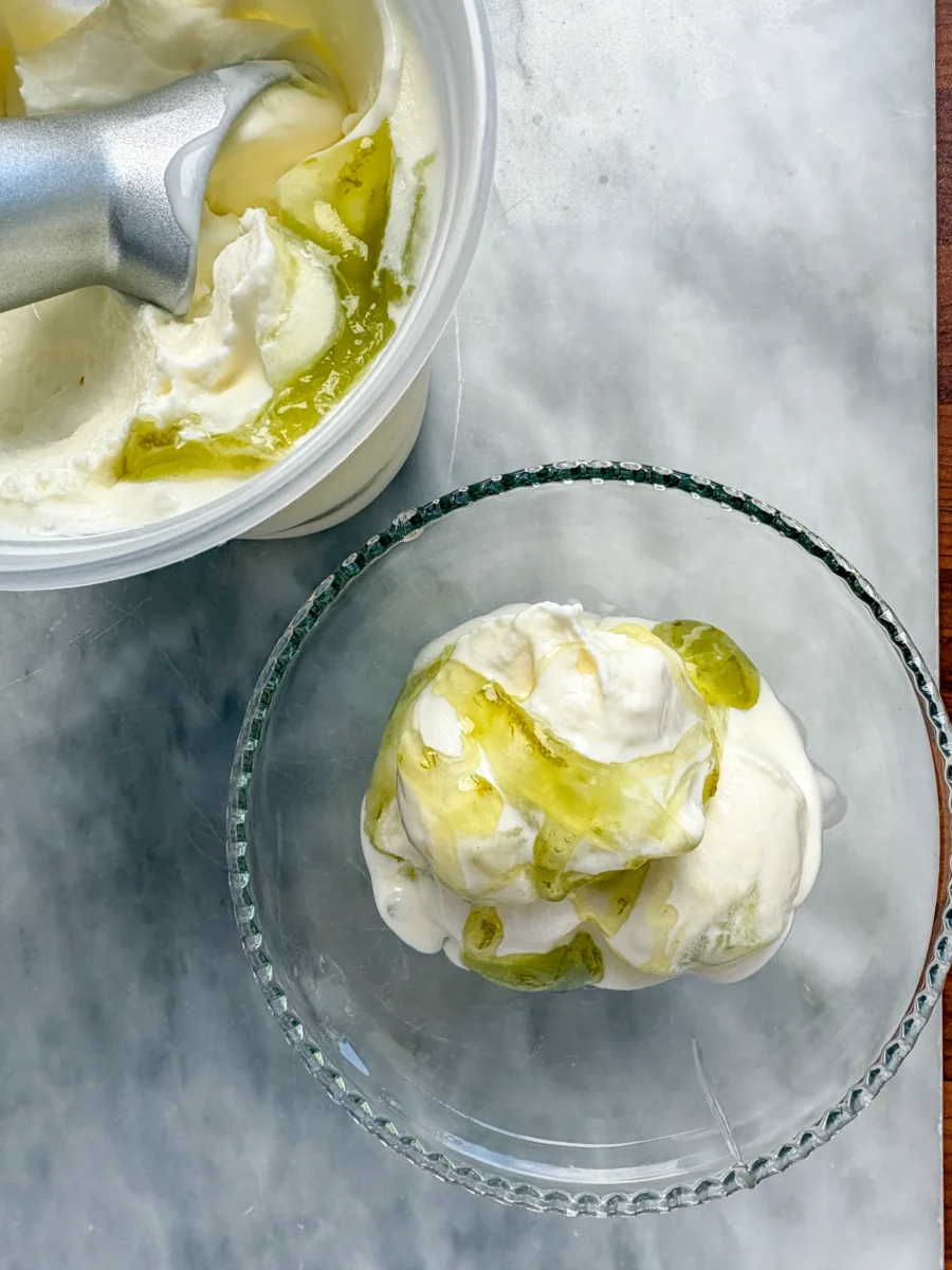 Yogurt Lime Swirl Ice Cream